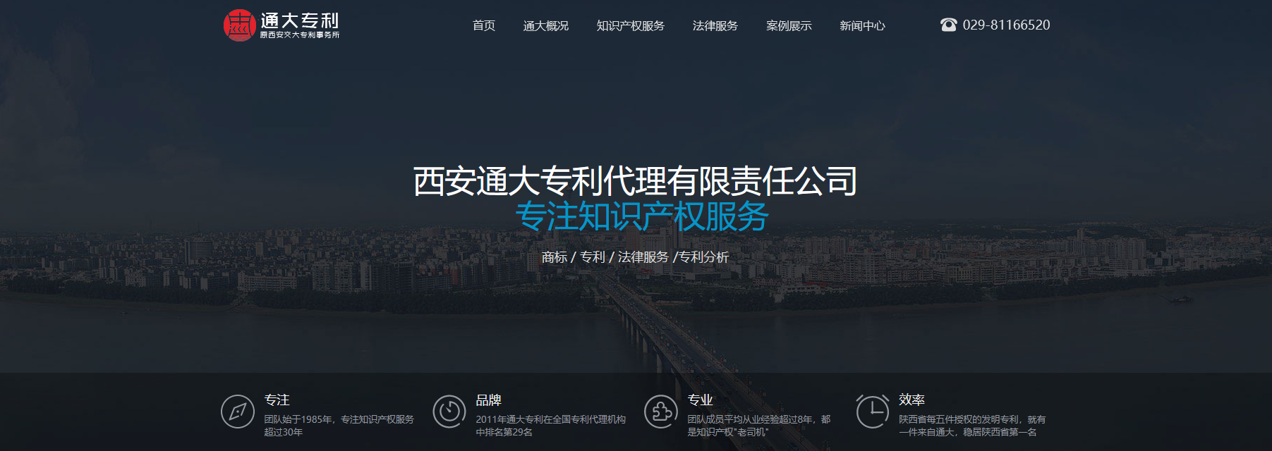 西安通大專利網(wǎng)站制作案例